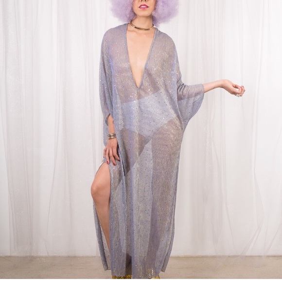 v neck kaftan dress